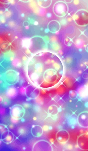 [LINE着せ替え] Colorful shiny circleの画像1