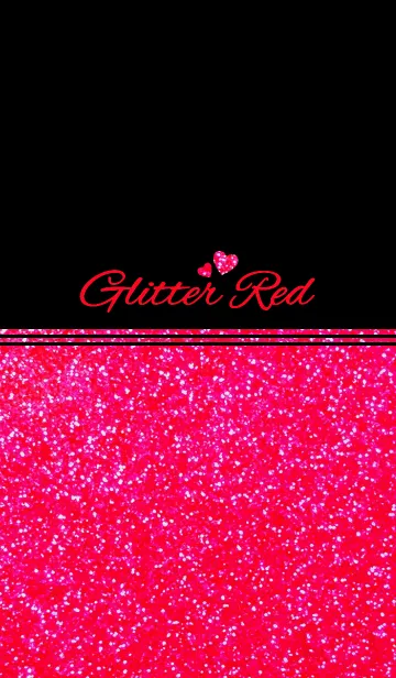 [LINE着せ替え] Glitter red heart theme...の画像1