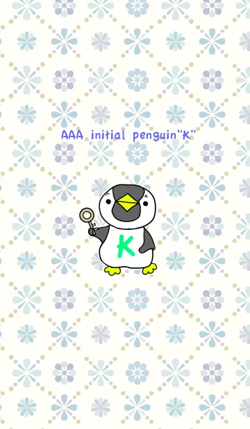 [LINE着せ替え] AAAイニシャルペンギン『K』の画像1