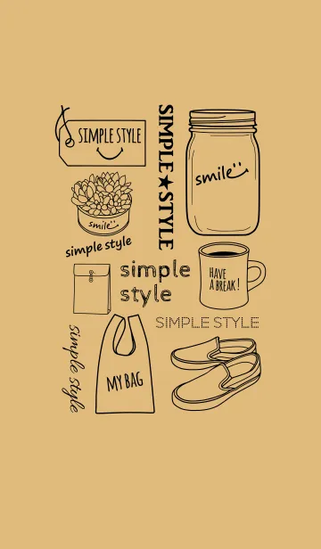 [LINE着せ替え] simple style-smileの画像1
