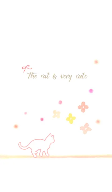 大人可愛いシンプルねこ＊ピンクの着せ替えメイン画像