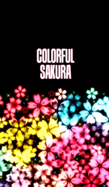 [LINE着せ替え] カラフル桜の画像1