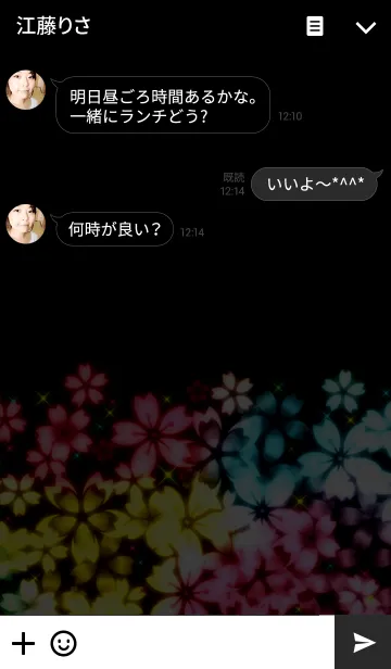 [LINE着せ替え] カラフル桜の画像3