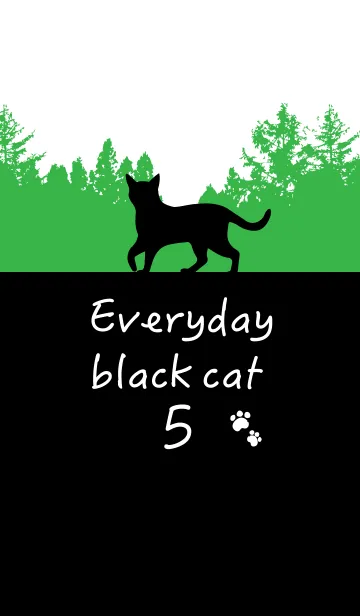 [LINE着せ替え] 黒猫の日常5の画像1
