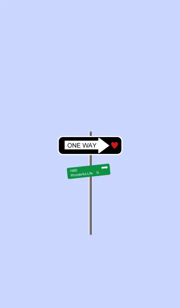 [LINE着せ替え] One way road sign.の画像1