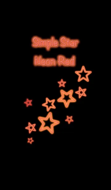 [LINE着せ替え] Simple Star Neon×Redの画像1