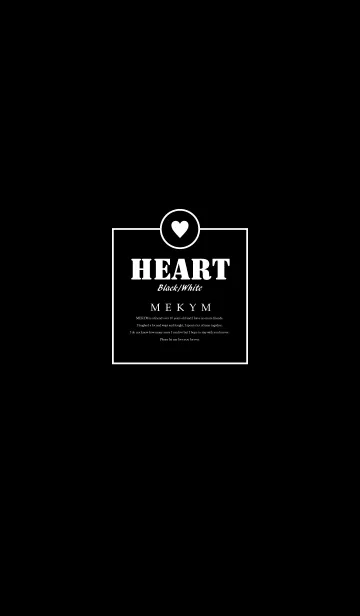 [LINE着せ替え] HEART Black+Whiteの画像1