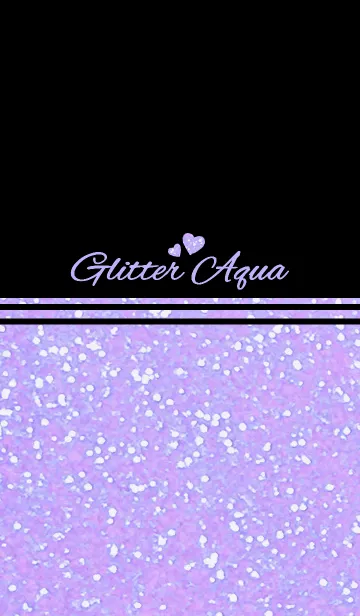 [LINE着せ替え] Glitter Aqua heart theme...の画像1
