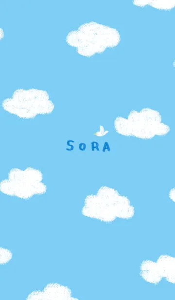 [LINE着せ替え] 空と雲と鳥の画像1