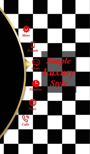 [LINE着せ替え] シンプルで高級感のある白×黒の着せ替えの画像1