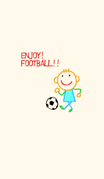 クレヨンのらくがき サッカーバージョンの着せ替えメイン画像