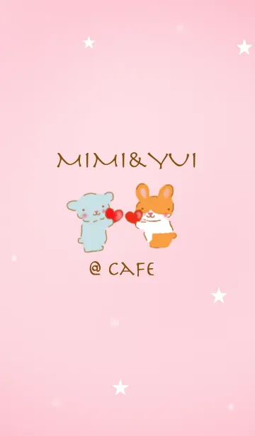 [LINE着せ替え] mimi＆yui @cafe ラブリー編の画像1