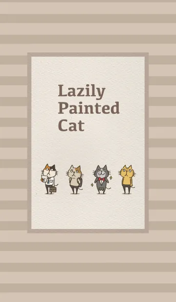 [LINE着せ替え] Lazily painted cat.の画像1