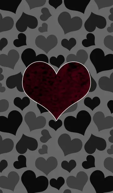 [LINE着せ替え] LOVE HEART DARKの画像1