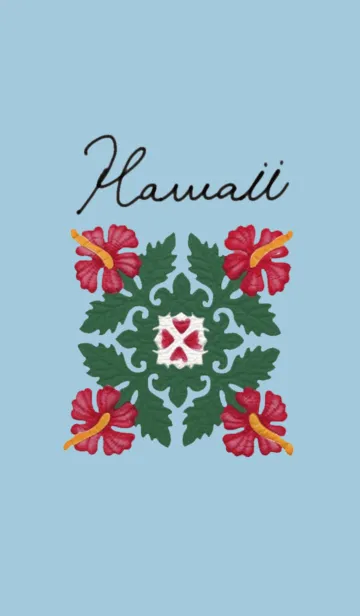 [LINE着せ替え] Hawaiianquilt Blueの画像1