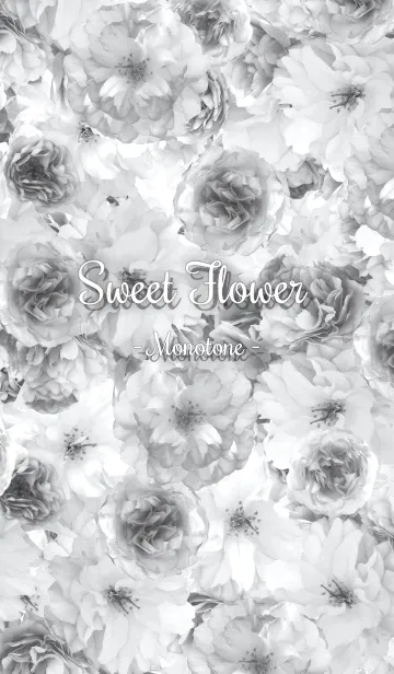 [LINE着せ替え] Sweet Flower - Monotone -の画像1