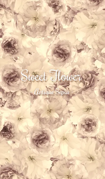 [LINE着せ替え] Sweet Flower - Antique Sepia -の画像1