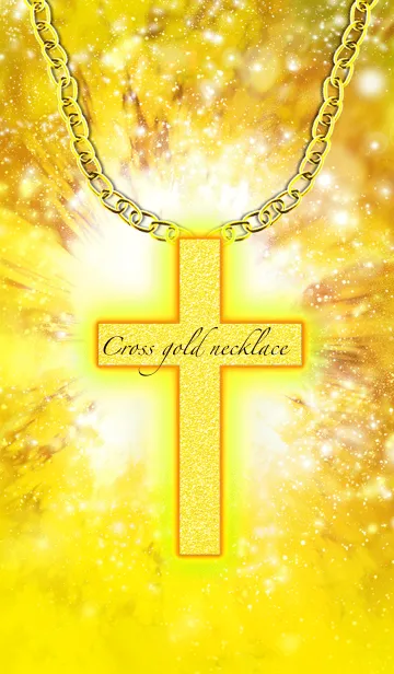 [LINE着せ替え] Cross gold necklaceの画像1