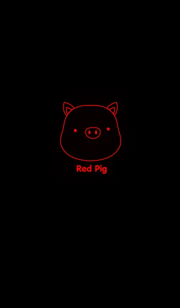 [LINE着せ替え] Red Pig (Light)の画像1