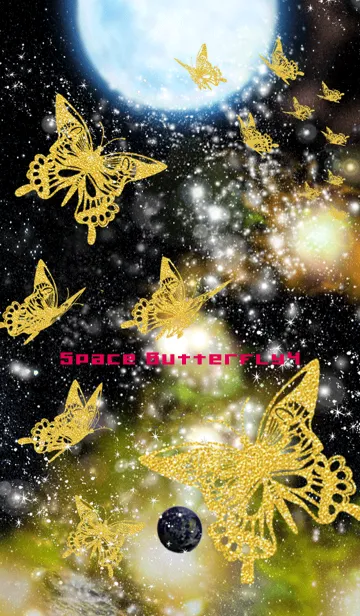 [LINE着せ替え] Space butterfly 4の画像1