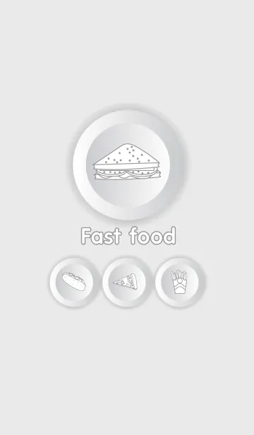 [LINE着せ替え] white fast foodの画像1