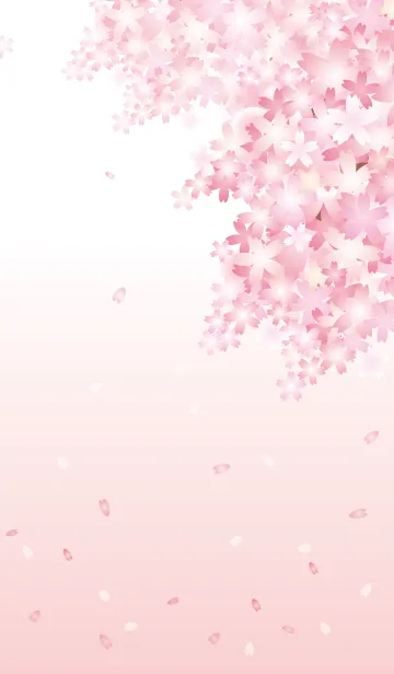 [LINE着せ替え] 道染める桜雨の画像1