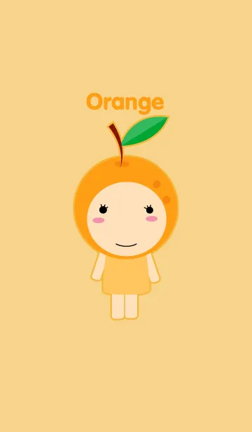 [LINE着せ替え] Simple Girl Orangeの画像1