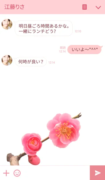 [LINE着せ替え] 梅の花 ~ピンク~の画像3