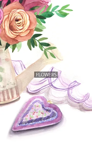 [LINE着せ替え] water color flowers_123の画像1