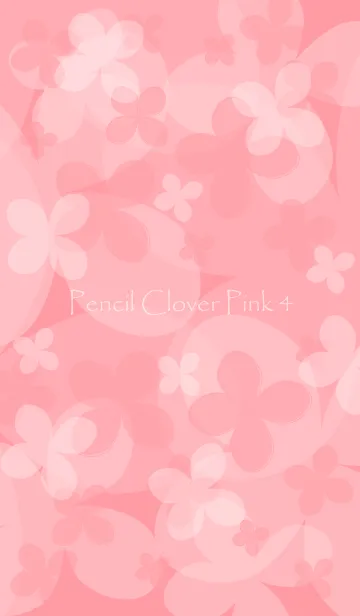 [LINE着せ替え] Pencil Clover Pink 4の画像1