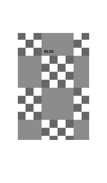[LINE着せ替え] ブロック モノクロの画像1