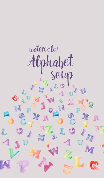 [LINE着せ替え] Watercolor Alphabet Soupの画像1