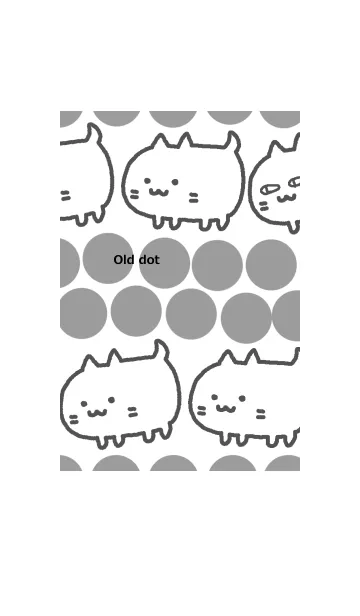 [LINE着せ替え] オールドドット ＆ キャットの画像1