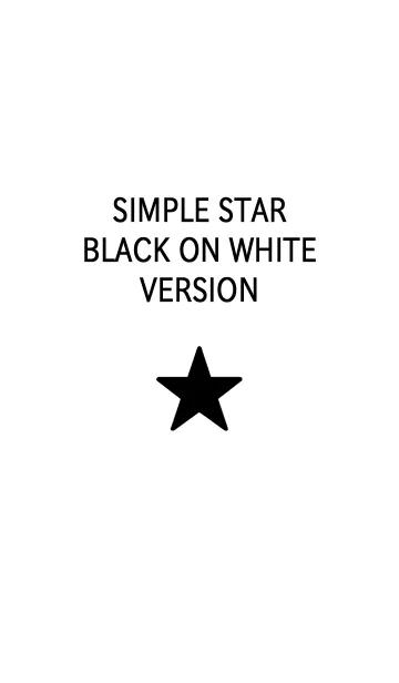 [LINE着せ替え] シンプルスター ブラックオンホワイトの画像1