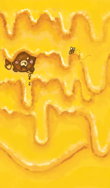 [LINE着せ替え] ハチミツまみれのクマさん。の画像1