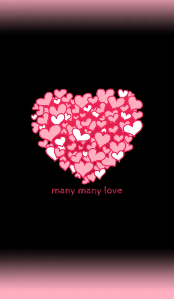 [LINE着せ替え] many many love <black>の画像1