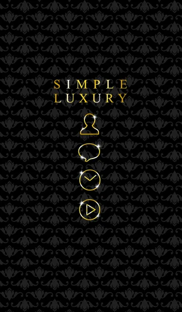 [LINE着せ替え] Simple Luxury -Black ＆ Gold-の画像1