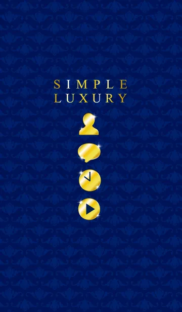 [LINE着せ替え] Simple Luxury -Navy ＆ Gold-の画像1