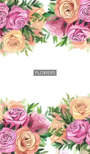 [LINE着せ替え] water color flowers_122の画像1