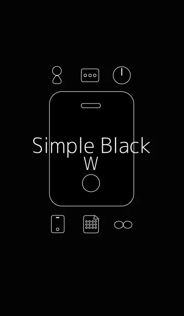 シンプルブラック Wの着せ替えメイン画像