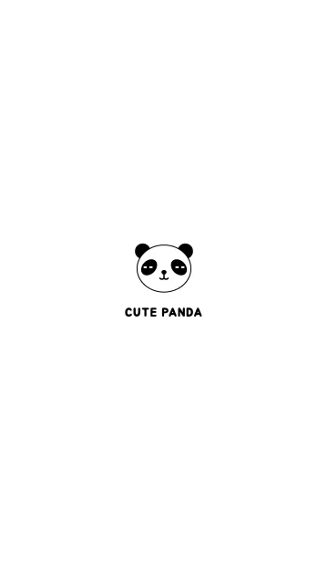 [LINE着せ替え] Cute panda bear_whiteの画像1