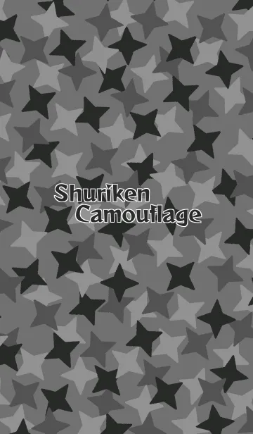 [LINE着せ替え] 手裏剣迷彩（グレー）の画像1