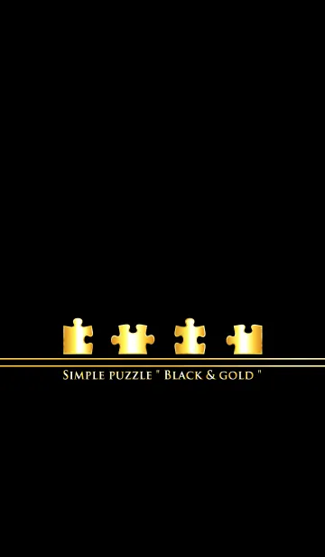 [LINE着せ替え] シンプルパズル " ブラック＆ゴールド "の画像1
