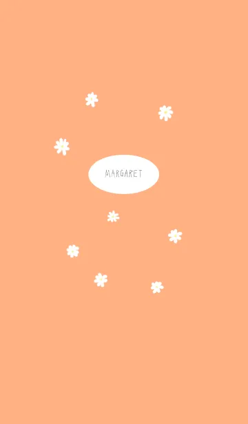 [LINE着せ替え] マーガレット(アプリコット)の画像1