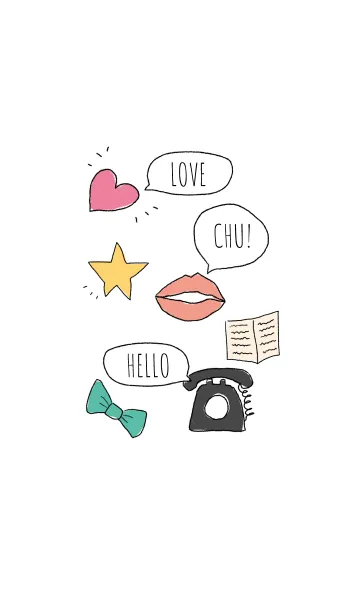 [LINE着せ替え] HELLO LOVE CHU！の画像1