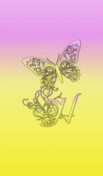 [LINE着せ替え] ～バタフライ イニシャル H～の画像1