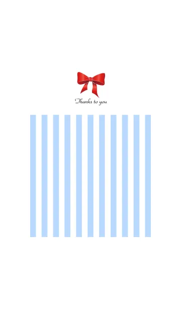 [LINE着せ替え] Blue Stripe ＆ Red Ribbon.の画像1