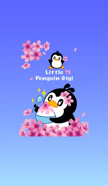 [LINE着せ替え] リトルペンギン〜ジジ桜の画像1