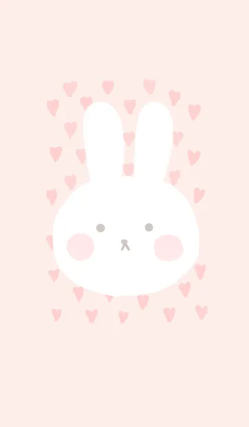 [LINE着せ替え] 可愛いうさぎピンクの画像1