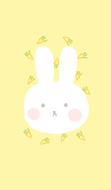 [LINE着せ替え] 可愛いうさぎ元気カラーの画像1